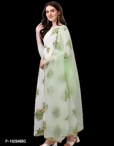 Stylish Women georgette Gown with Dupatta Set