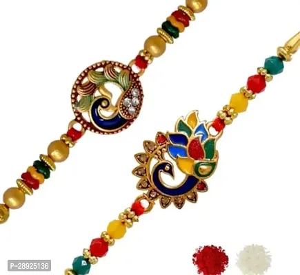 Stylish Multicoloured Rakhi Pack Of 2-thumb0