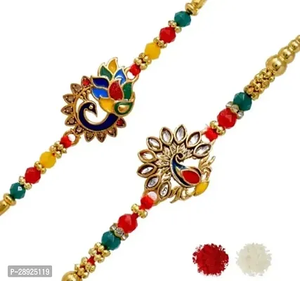 Stylish Multicoloured Rakhi Pack Of 2