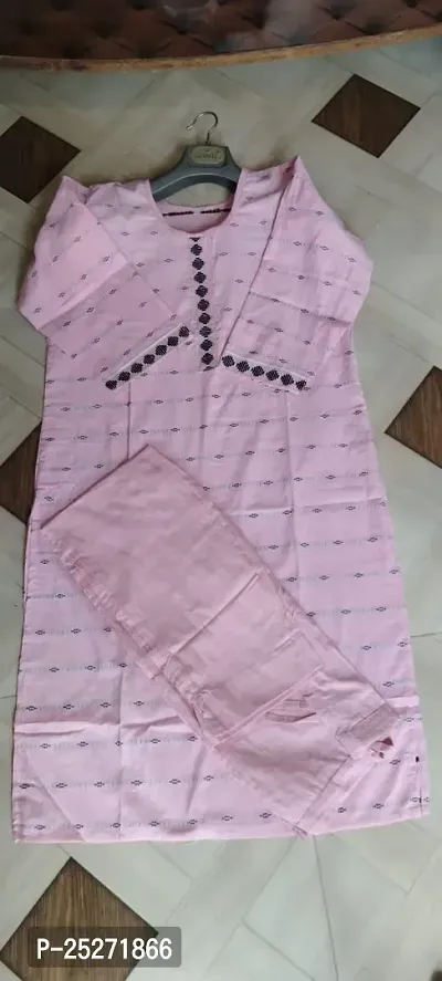 Stylish Fancy Designer Cotton Silk Kurta With Bottom Wear Set For Women