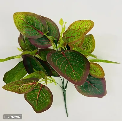 Maroon And Green Artificial 5 Branch 10 Group Per Pc 35cm-thumb0