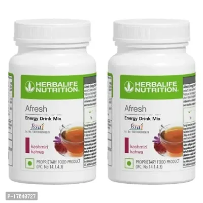 Herbalife Afresh Energy Drink [Kashmiri Kahwa Flavoured] Pack of 2 40g Each-thumb0