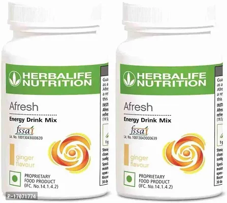 Herbalife Afresh Energy Drink Mix Energy Drink (2x50 g, Ginger Flavor Flavored)-thumb0