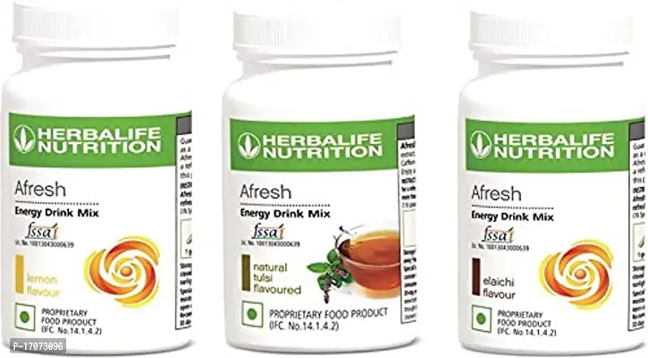 HERBALIFE Afresh Lemon Tulsi and Elachi Energy Drink  (3x50 g, Lemon, Elachi, Tulsi Flavored) Pack of 3