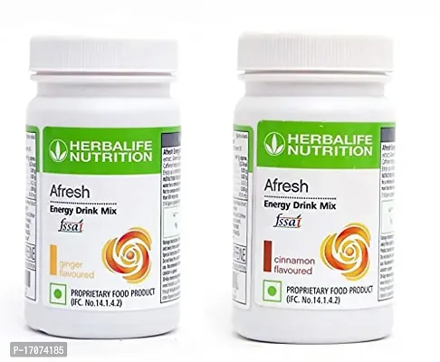 HERBALIFE Afresh Energy Drinks Mix Ginger + Cinnamon Flavour (1+1) Energy Drink  (100 g, Ginger, Cinnamon Flavored)-thumb0