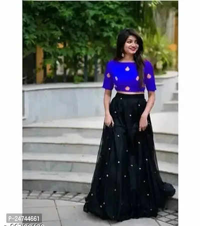 Stylish Multicoloured Net  Lehenga Choli Set For Women-thumb0
