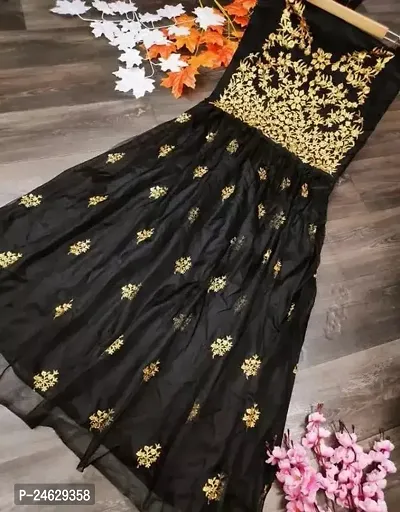 Stylish Women Net Festive and Party wear Semi Stitched Ethnic Gown