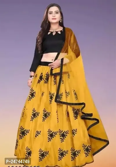 Stylish Multicoloured Net  Lehenga Choli Set For Women