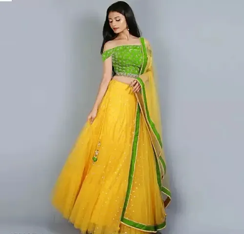 Stylish Net Lehenga Choli Set For Women