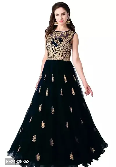 Stylish Women Net Festive and Party wear Semi Stitched Ethnic Gown
