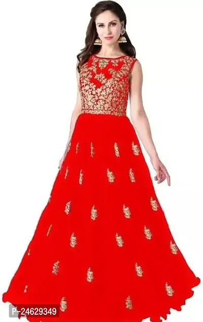 Stylish Women Net Festive and Party wear Semi Stitched Ethnic Gown