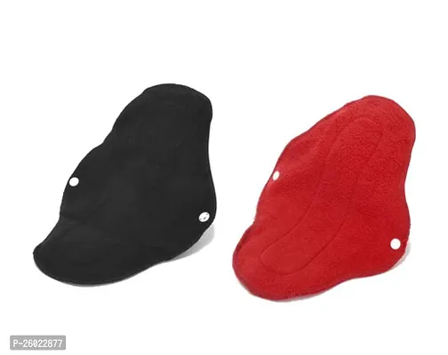 Large Cloth Sanitary Pad Black/Red For Women Pack Of 2-thumb0