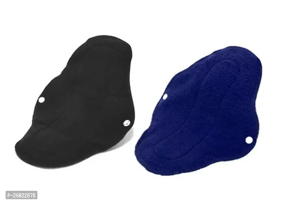 Large Cloth Sanitary Pad Black/Navyblue For Women Pack Of 2