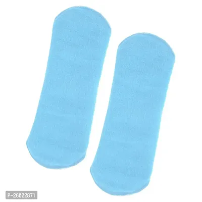 Blue Reusable Cloth Period Pads Washable Napkin For Heavy Flow Leakproof Overnight Protects,Large Sanitary Pads Set With Wings For Women,Washable Cloth Panty Liners Period Padspack Of 2