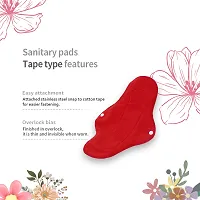 Large Cloth Sanitary Pad Black/Red For Women Pack Of 2-thumb3