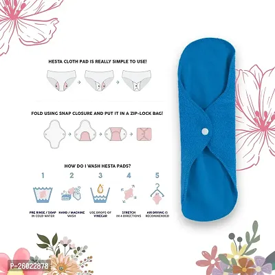 Large Cloth Sanitary Pad Red/Skyblue For Women Pack Of 2-thumb4