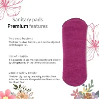 Large Cloth Sanitary Pad Black/Pink For Women Pack Of 2-thumb3