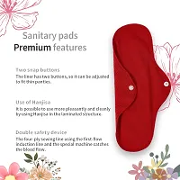 CareDone Reusable Washable Sanitary Cloth Pads Napkins Eco-Friendly Menstrual Hygiene Solutions Cloths Pads. (pack of 7)-thumb3