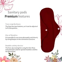 CareDone Reusable Washable Sanitary Cloth Pads Napkins Eco-Friendly Menstrual Hygiene Solutions Cloths Pads. (pack of 5)-thumb3