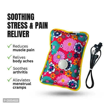 Caredone Hot Water Bag, Electric Heating Pad-Heat Pouch Hot Water Bottle Bag, Electric Hot Water Bag, Heating Pad for Joint, Muscle Pains, Warm Water Bag Many Colours And Designs Electric 1 L Hot Wate