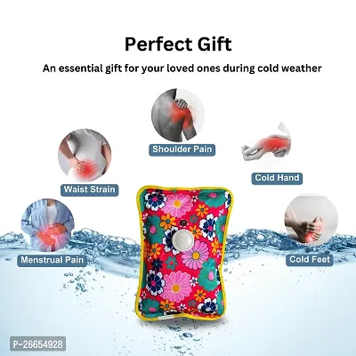 Caredone Hot Water Bag, Electric Heating Pad-Heat Pouch Hot Water Bottle Bag, Electric Hot Water Bag, Heating Pad for Joint, Muscle Pains, Warm Water Bag Many Colours And Designs Electric 1 L Hot Wate-thumb3