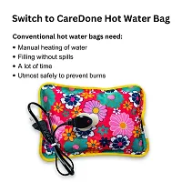 Caredone Hot water bags for pain relief, heating bag electric , Heating Pad-Heat Pouch Hot Water Bottle Bag, Electric Hot Water Bag,Heating Pad with For Pain Relief (Random Design)-thumb2