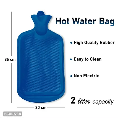 CareDone Hot Water Bag Hot Bag pain relief 2L Hot Water Heating Pad Rubber (Pack Of 1) Assorted Colours-thumb2