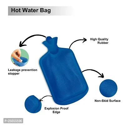 CareDone Hot Water Bag Hot Bag pain relief 2L Hot Water Heating Pad Rubber (Pack Of 1) Assorted Colours-thumb3