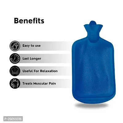 CareDone Hot Water Bag Hot Bag pain relief 2L Hot Water Heating Pad Rubber (Pack Of 1) Assorted Colours-thumb4