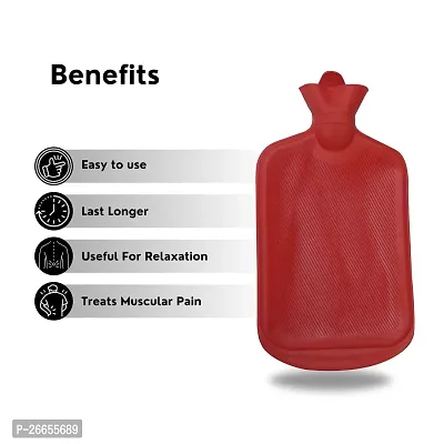 CareDone Hot Water Bag Hot Bag pain relief 2L Hot Water Heating Pad Rubber (Pack Of 1) Assorted Colours-thumb4