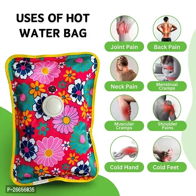 CareDone Electric Hota water Bag  Rubber Hot Water Bottle| Heating Pad| Pain Relief Heating Pad(Pack of 2, Multicolor)-thumb4