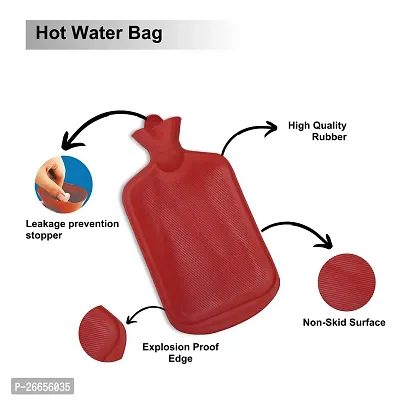 CareDone Electric Hota water Bag  Rubber Hot Water Bottle| Heating Pad| Pain Relief Heating Pad(Pack of 2, Multicolor)-thumb5