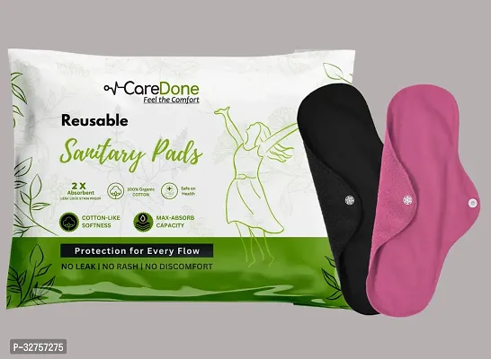 CareDone Reusable Sanitary Cloth Pads for Women (Pack of 2)-thumb0