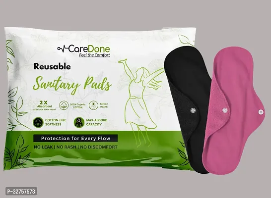 CareDone Reusable Sanitary Cloth Pads for Women (Pack of 2)