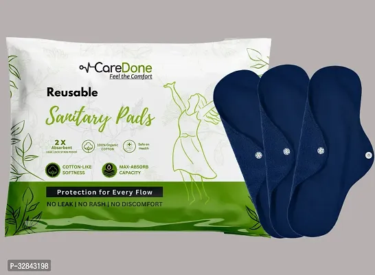 CareDone Reusable Sanitary Cloth Pads for Women (Pack of 3)-thumb0