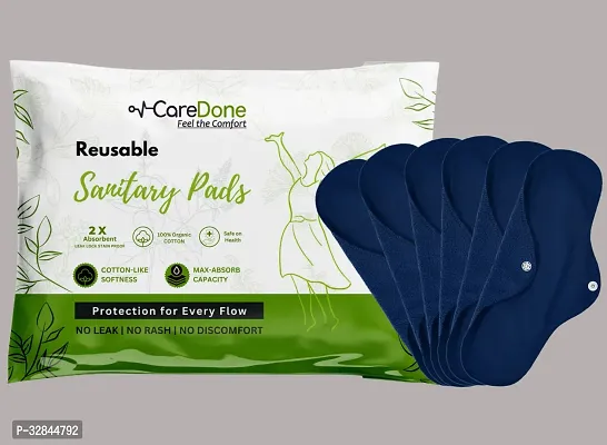 CareDone Reusable Sanitary Cloth Pads for Women (Pack of 6)