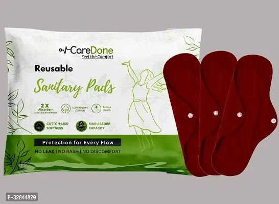 CareDone Reusable Sanitary Cloth Pads for Women (Pack of 3)