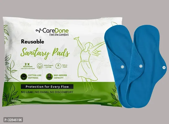 CareDone Reusable Sanitary Cloth Pads for Women (Pack of 2)-thumb0