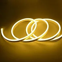 RSCT Neon Rope Light Silicon DC Light Warm (5 Meter/16.4 Feet) or Indoor and Outdoor Flexible Waterproof Decorative Light with 12v DC Adapter Include-Warm White-thumb1