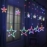 RSCT Star Curtain Lights 12 Stars,138 String Led Light 2.5 Meter for Christmas Decoration-Strip Led Light for Party Birthday Valentine Rooms Decor-Christmas (Multi)-thumb3