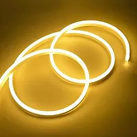 RSCT Neon Rope Light Silicon DC Light (5 Meter/16.4 Feet) or Indoor and Outdoor Flexible Waterproof Home Decorative Light with 12v DC Adapter Include-Warm White-thumb1