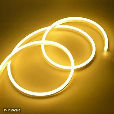 RSCT Neon Rope Light Silicon DC Light (5 Meter/16.4 Feet) or Indoor and Outdoor Flexible Waterproof Home Decorative Light with 12v DC Adapter Include-Warm White-thumb2