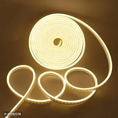 RSCT Neon Rope Light Silicon DC Light (5 Meter/16.4 Feet) or Indoor and Outdoor Flexible Waterproof Home Decorative Light with 12v DC Adapter Include-Warm White