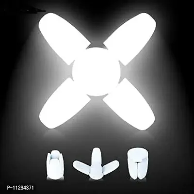 RSCT LED Bulb Lamp B22 Foldable Light, 25W 4-Leaf Fan Blade Bright LED Bulb with Angle Adjustable Home Ceiling Lights, AC160-265V, Home Decoration (Cool White)-thumb0