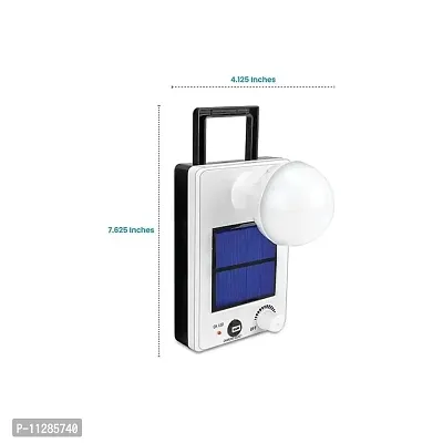 RSCT Rechargeable with Solar Panel 12 Watt Bright White Light LED Bulb and Electric Charging for Emergency-thumb2