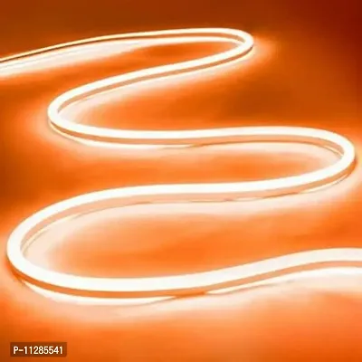 RSCT Neon Rope Light Silicon DC Light (5 Meter/16.4 Feet) or Home Indoor and Outdoor Flexible Waterproof Festival Decorative Light with 12v DC Adapter Include- Orange-thumb3