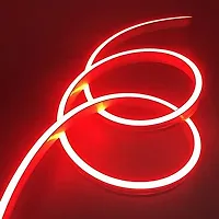 RSCT Neon Rope Light Silicon DC Light (5 Meter/16.4 Feet) or Indoor and Outdoor Flexible Waterproof Home Decorative Light with 12v DC Adapter Include- Red-thumb1