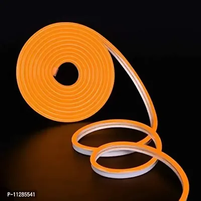 RSCT Neon Rope Light Silicon DC Light (5 Meter/16.4 Feet) or Home Indoor and Outdoor Flexible Waterproof Festival Decorative Light with 12v DC Adapter Include- Orange