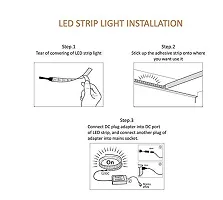 RSCT 4 Meter 2835 Cove Red Led Light Non Waterproof Led Strip Fall Ceiling Light,for Diwali,Chritmas Decoration with Adaptor/Driver (red,60 Led/Meter)-thumb1