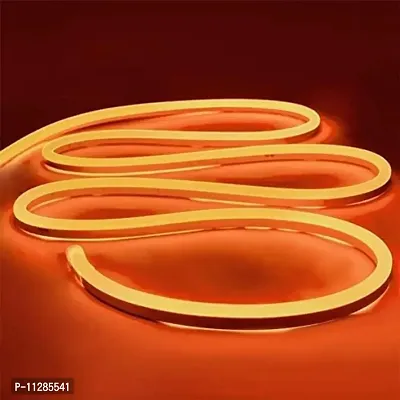 RSCT Neon Rope Light Silicon DC Light (5 Meter/16.4 Feet) or Home Indoor and Outdoor Flexible Waterproof Festival Decorative Light with 12v DC Adapter Include- Orange-thumb2